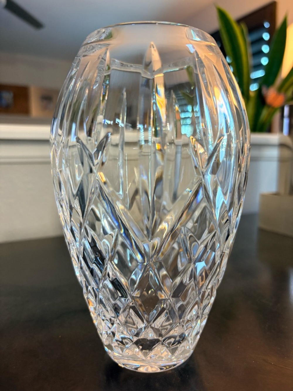 Vintage Waterford Crystal Araglin Collection Vase- 7 inches tall